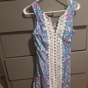 Lilly Pulitzer Vibrant Blue and Pink Mini Dress